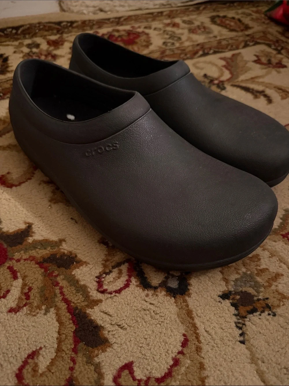 Men’s 12 CROCS Professional Slip-On Work Clogs in Charcoal